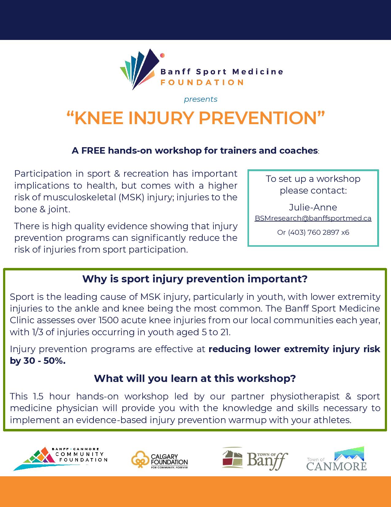 Injury Prevention - BSM Foundation